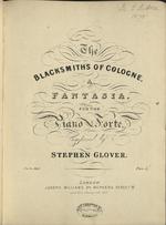 The blacksmiths of Cologne : a fantasia : for the piano forte
